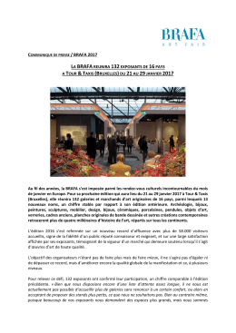 La BRAFA 2017 annonce ses exposants