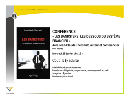Conférence "Les Banskters, les dessous du système