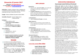 Dimanche 22 janvier 2017 - Eglise protestante unie de Passy