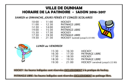 saison 2016-2017 - Ville de Dunham