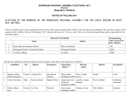 election of two members of the rodrigues regional