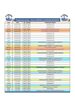 Programme Seniors A+B