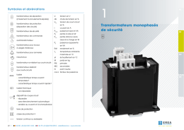 Transformateurs monophasés de sécurité