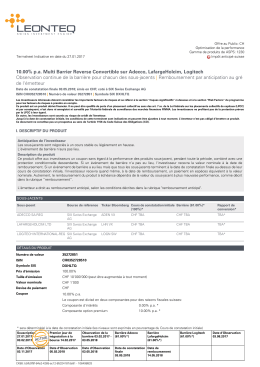 10.00% pa Multi Barrier Reverse Convertible sur Adecco