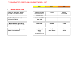 PROGRAMMATION EPS SITE COLLEGE MARIE PILA 2016 2017