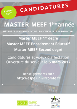 MASTER MEEF 1ère année