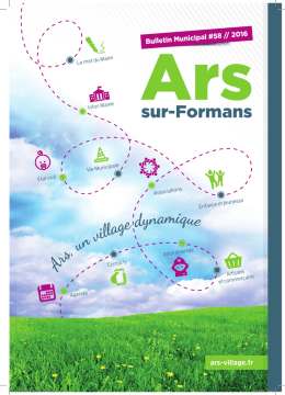 Bulletin municipal 2016 - Site officiel de Ars Sur Formans