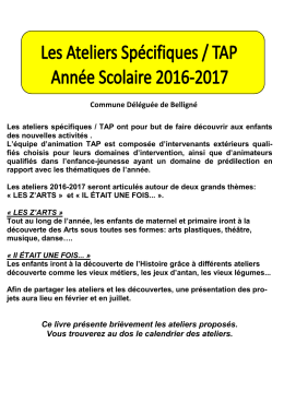 télécharger le programme des TAP pour les écoles