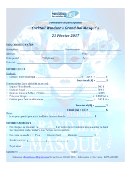 Formulaire de participation - Fondation des maladies de l`oeil