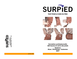 TOUT POUR LE SOIN DU PIED Formation