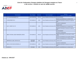 Gestionnaires de l`EEE - Passeport IN