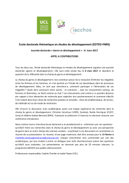 Appel à contributions