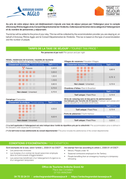 Télécharger l`affiche des tarifs