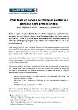 Paris teste un service de véhicules électriques