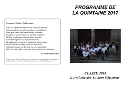 programme de la quintaine 2017 - commune de Saint-Paul-en