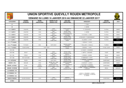 programme de la semaine