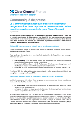 Communiqué de presse