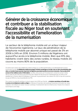 Générer de la croissance économique et contribuer a la