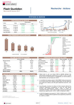 Flash Quotidien - Bourse de Casablanca