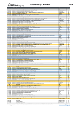 Swiss Walking Calendar 2017