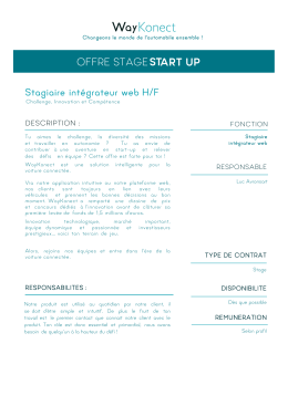 start up offre stage