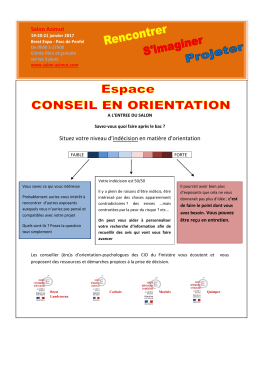 présentation du l`espace Conseil en Orientation