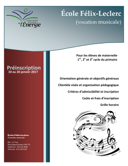 Document de pr&eacute;sentation - Commission scolaire de l`&Eacute;nergie