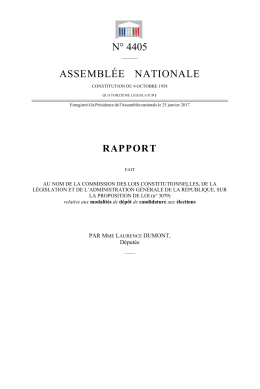 N° 4405 ASSEMBLÉE NATIONALE