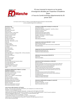 Carte scolaire 2017 : les d&eacute;cisions au 26/01