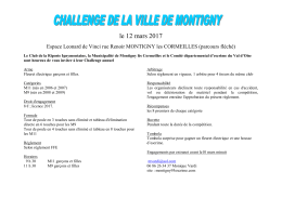 CHALLENGE DE LA VILLE DE MONTIGNY