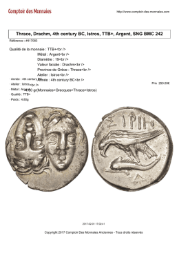 Thrace, Drachm, 4th century BC, Istros, TTB+, Argent, SNG BMC 242