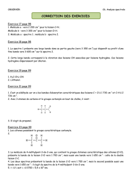 Correction des exercices sur la spectro IR et la RMN