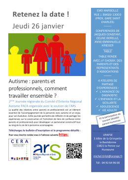 Programme-Colloque autisme CERA