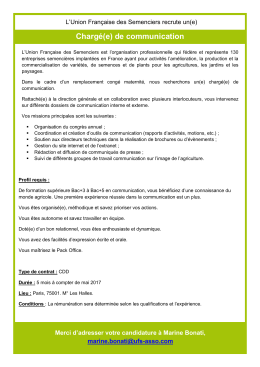 Charg&eacute;(e) de communication