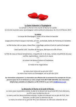 La Saint-Valentin à l`Espièglerie