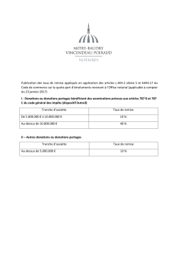 Nos Tarifs - Ma&icirc;tres MITRY, BAUDRY, VINCENDEAU et POIRAUD