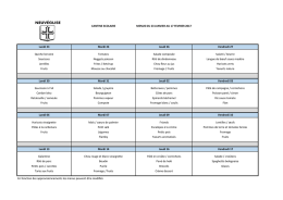 Consulter les menus de la cantine