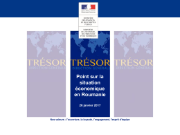 Point sur la situation &eacute;conomique en Roumanie