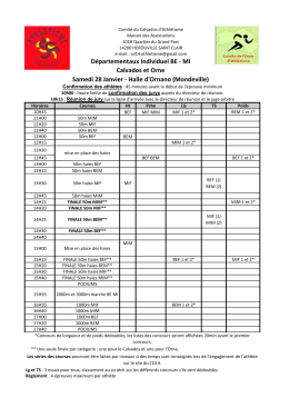 horaires ici - troarn athletisme