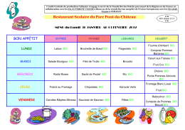 Menu de la semaine 5 - Ville de Pont du château