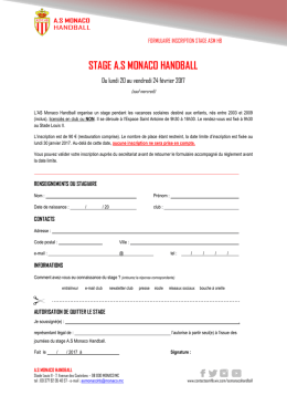 stage as monaco handball - Ligue C&ocirc;te d`Azur Handball