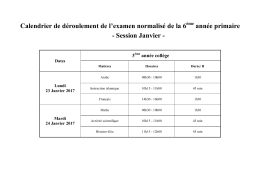 6&egrave;me ann&eacute;e primaire - Institution El Yakada