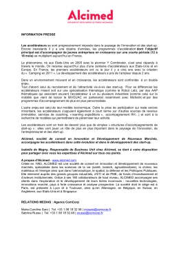 Acc&eacute;l&eacute;rateurs de Start-up