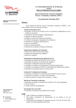 gestionnaire formation