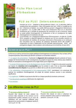PLU ou PLUi - Outils de préservation du foncier agricole