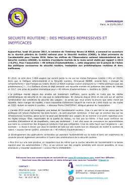 Voir le communiqué de presse - 40 Millions d`automobilistes