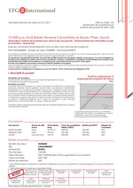 10.00% pa Multi Barrier Reverse Convertible sur Bayer