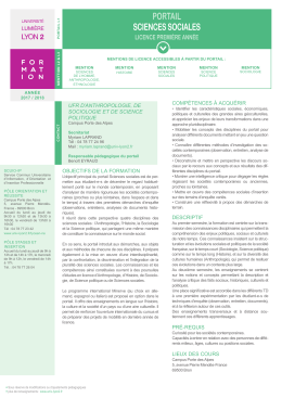portail sciences sociales