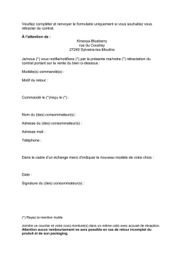 Vous pouvez télécharger un formulaire de