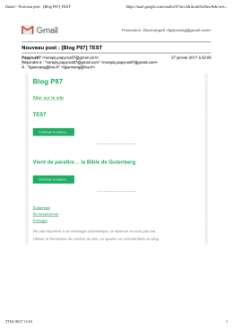 Gmail - Nouveau post - [Blog P87] TEST